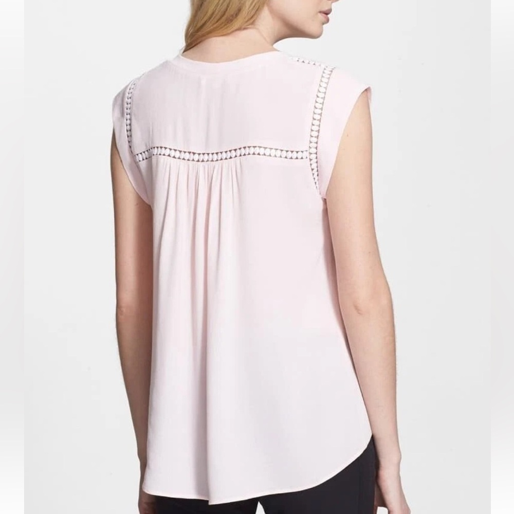 NWT Rebecca Taylor Sleeveless Blouse Top Wild Orchid Light Purple Size 6 - Picture 3 of 9